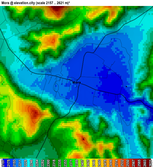 Mora elevation map