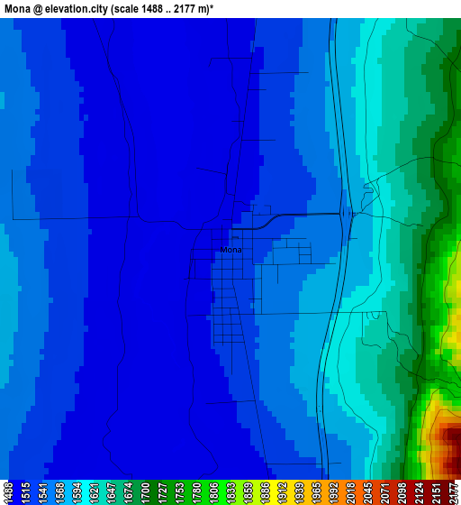 Mona elevation map