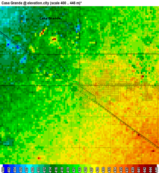 Casa Grande elevation map