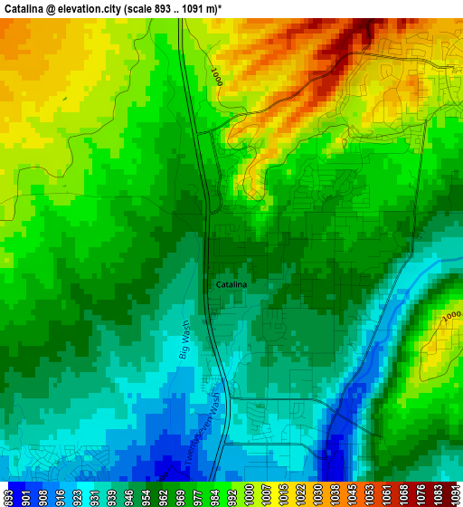 Catalina elevation map