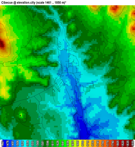 Cibecue elevation map