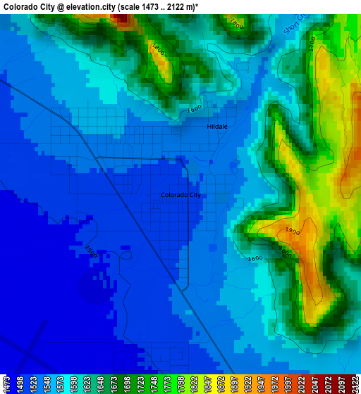 Colorado City elevation map