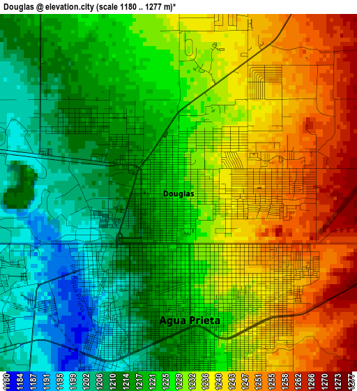 Douglas elevation map