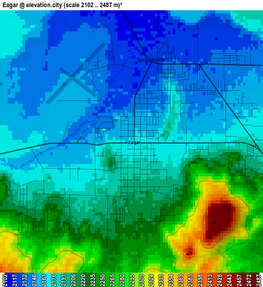 Eagar elevation map