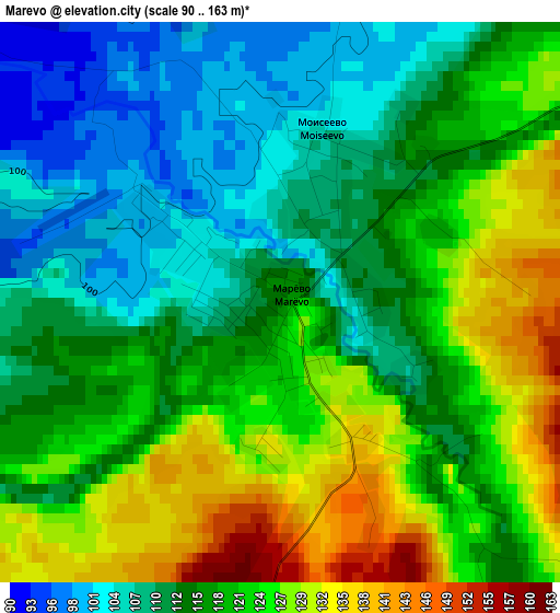 Marevo elevation map