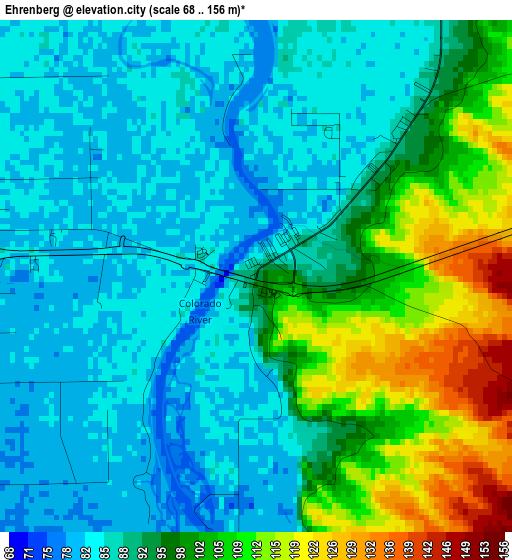 Ehrenberg elevation map