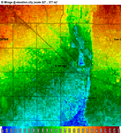 El Mirage elevation map