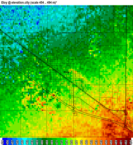 Eloy elevation map