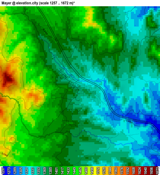 Mayer elevation map