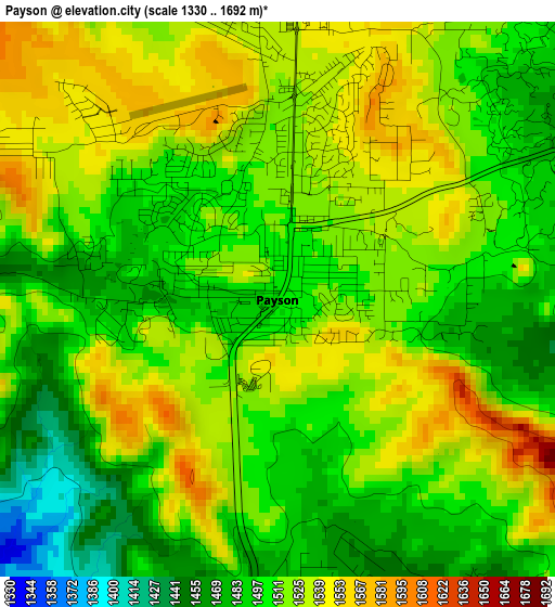 Payson elevation map