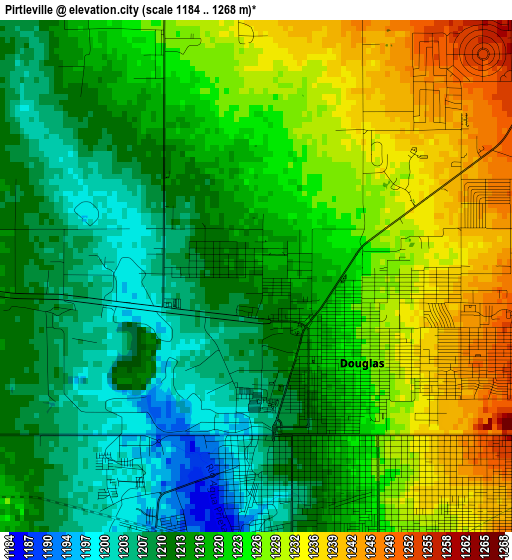 Pirtleville elevation map