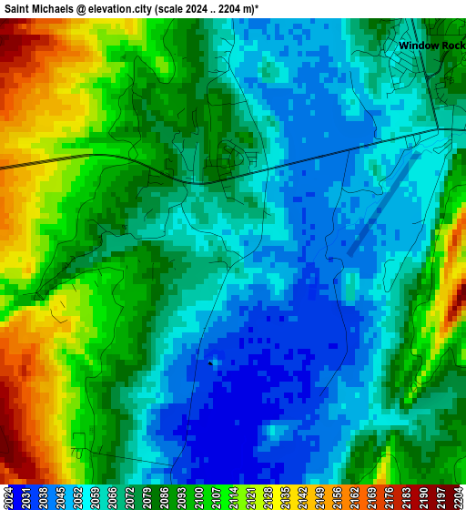 Saint Michaels elevation map