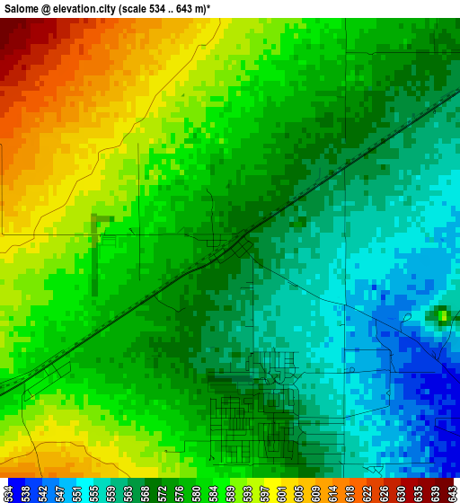 Salome elevation map