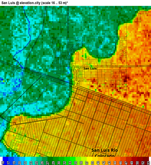 San Luis elevation map