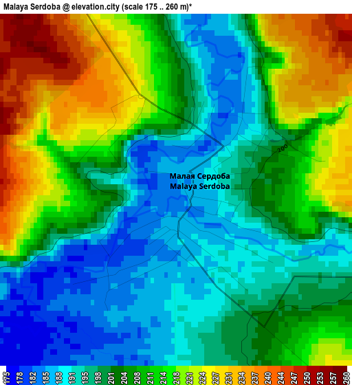 Malaya Serdoba elevation map