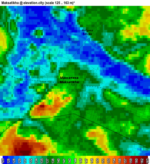 Maksatikha elevation map