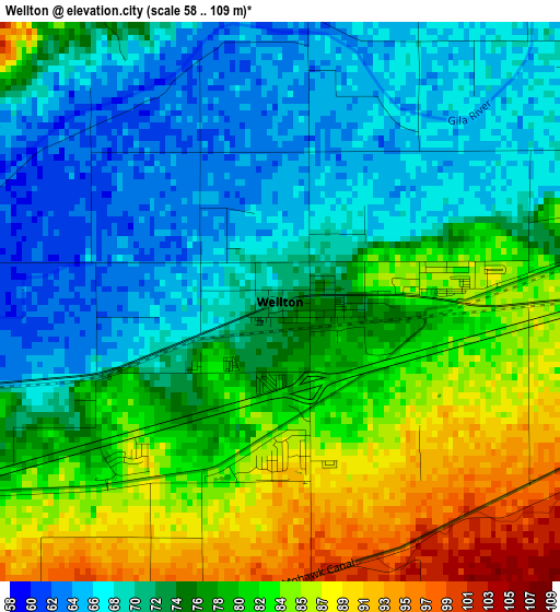 Wellton elevation map