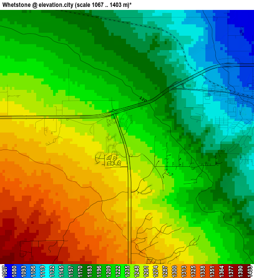 Whetstone elevation map