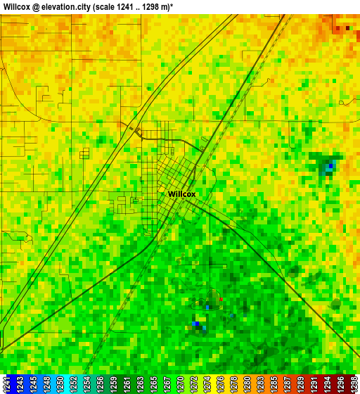 Willcox elevation map