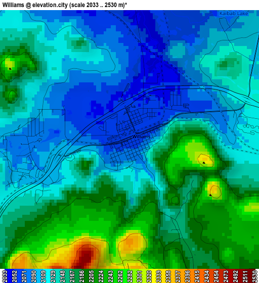 Williams elevation map