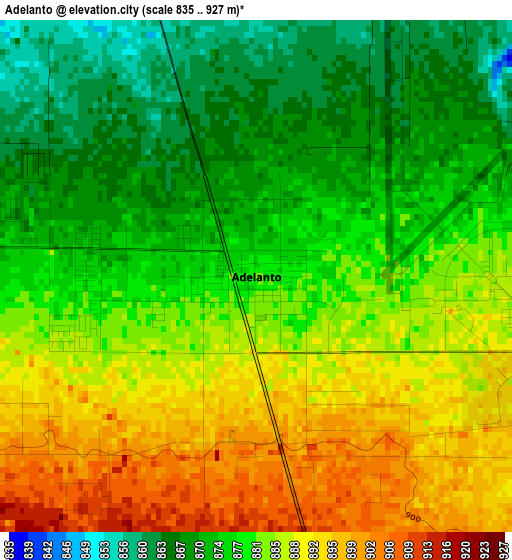 Adelanto elevation map