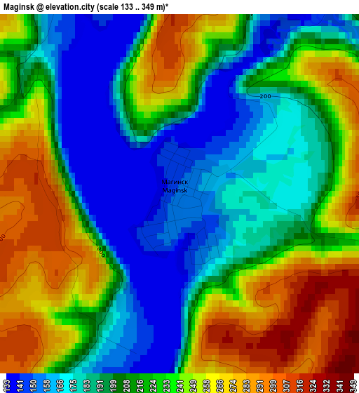 Maginsk elevation map