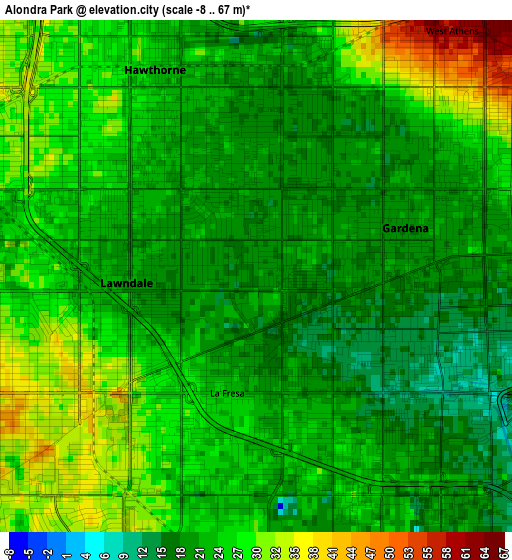 Alondra Park elevation map