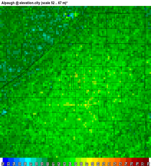 Alpaugh elevation map