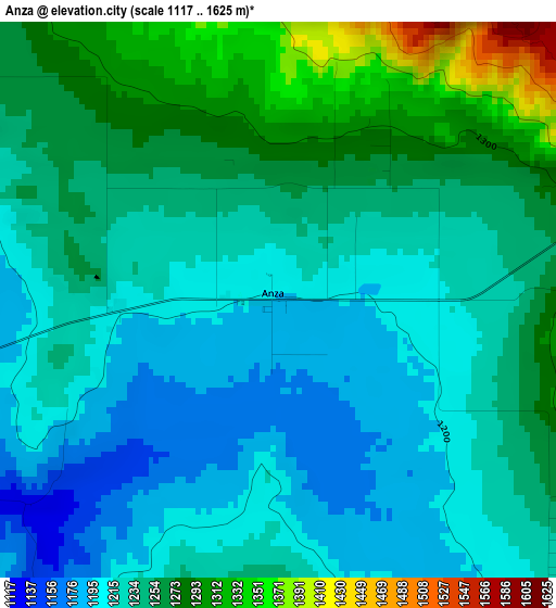 Anza elevation map