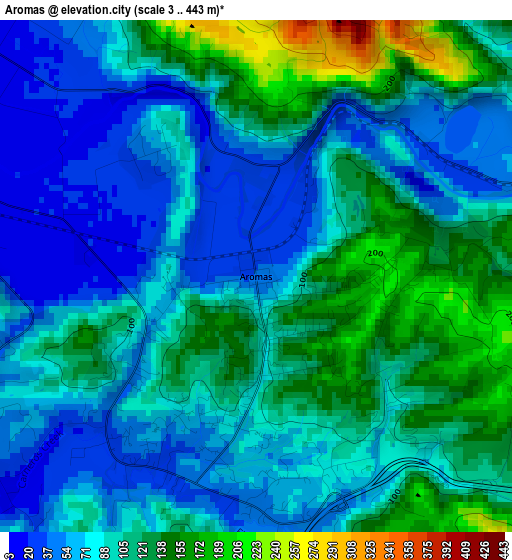 Aromas elevation map