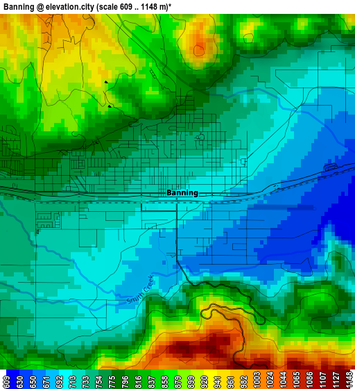 Banning elevation map