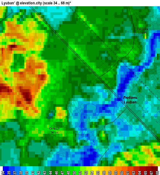 Lyuban’ elevation map