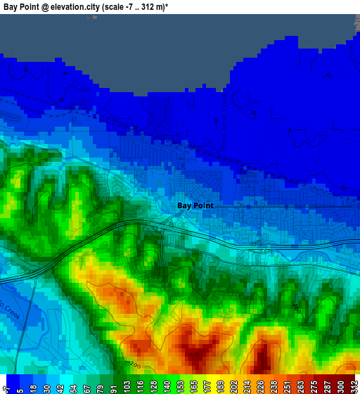 Bay Point elevation map