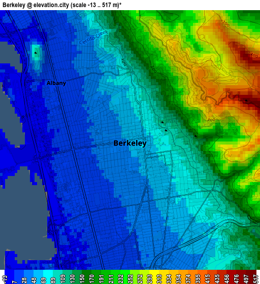 Berkeley elevation map