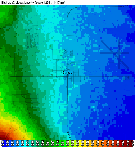 Bishop elevation map