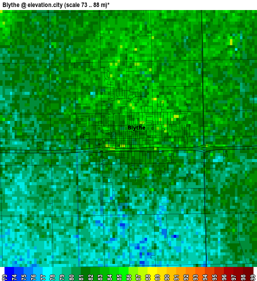 Blythe elevation map