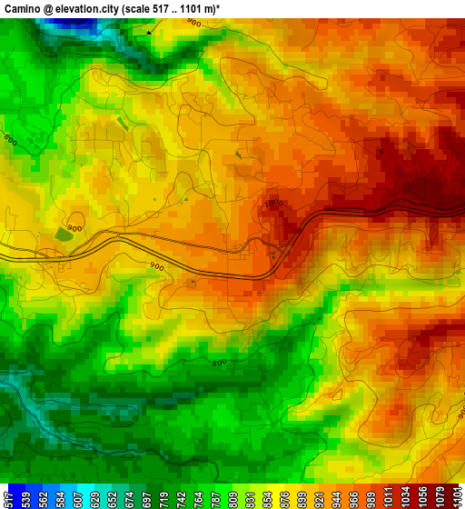 Camino elevation map