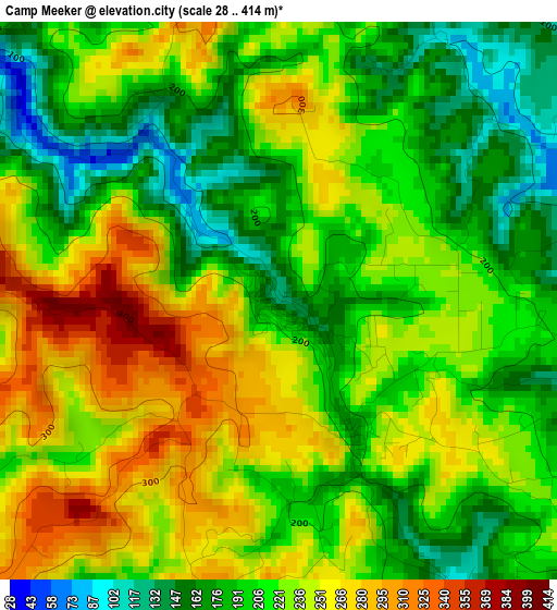 Camp Meeker elevation map