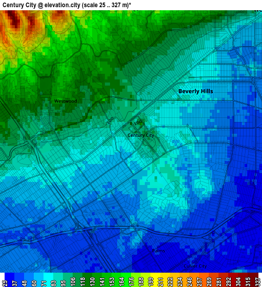 Century City elevation map