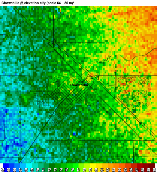 Chowchilla elevation map