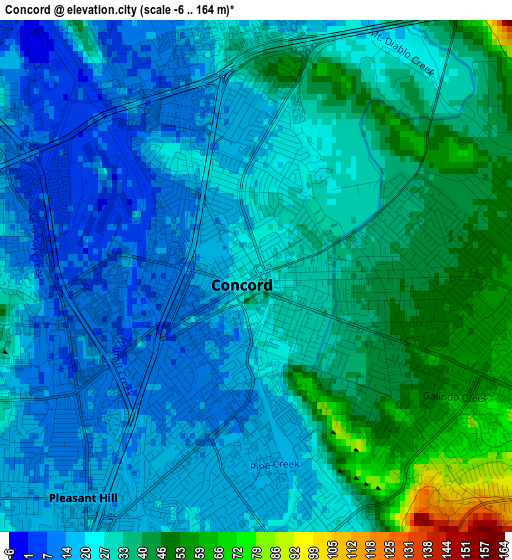 Concord elevation map