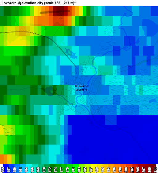 Lovozero elevation map