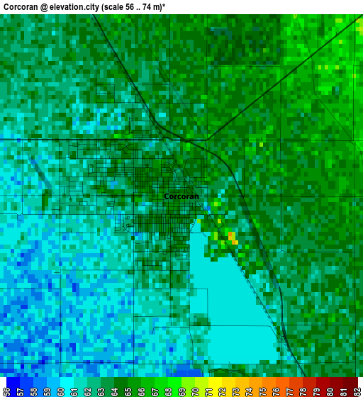 Corcoran elevation map