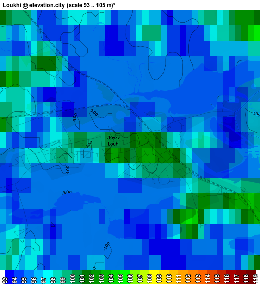 Loukhi elevation map