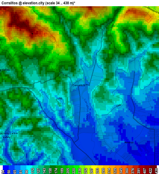 Corralitos elevation map