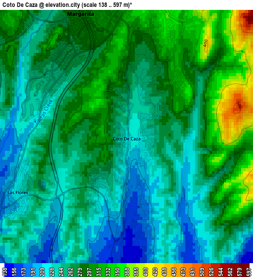 Coto De Caza elevation map