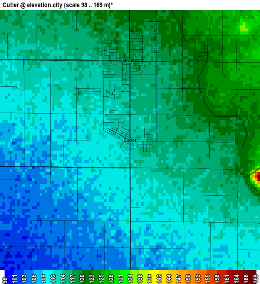 Cutler elevation map