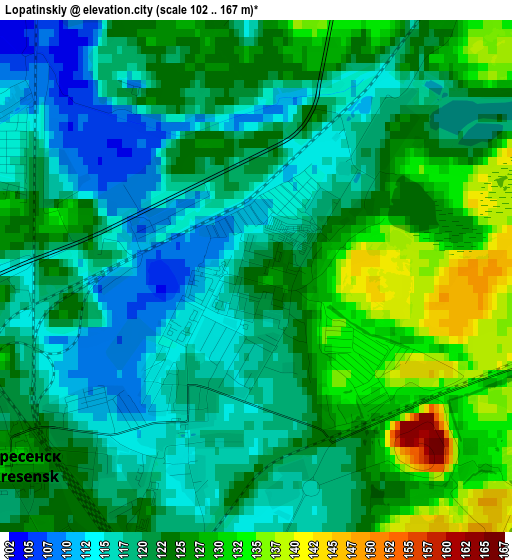 Lopatinskiy elevation map