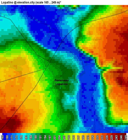 Lopatino elevation map