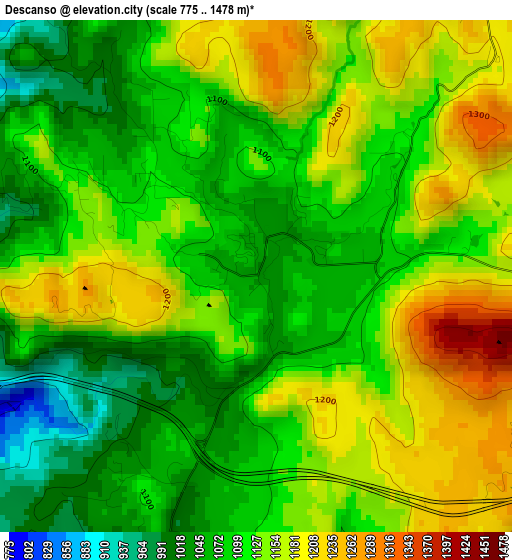 Descanso elevation map